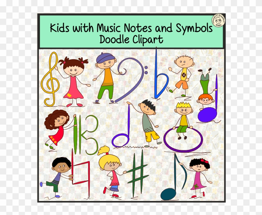 Kids Are Holding Basic Music Symbols - Clip Art - Png Download #108035