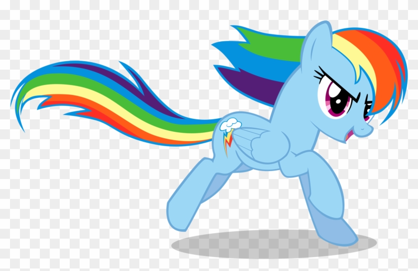 Pony Clipart Rainbow Dash - My Little Pony Rainbow Dash Running - Png Download