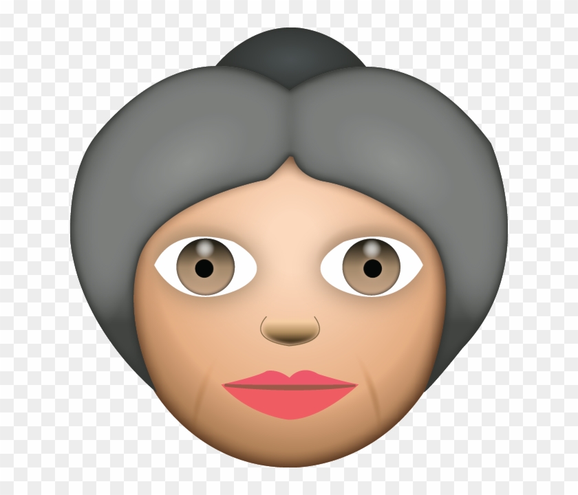 Grandma Png Transparent - Grandma And Grandpa Emojis Clipart #108387