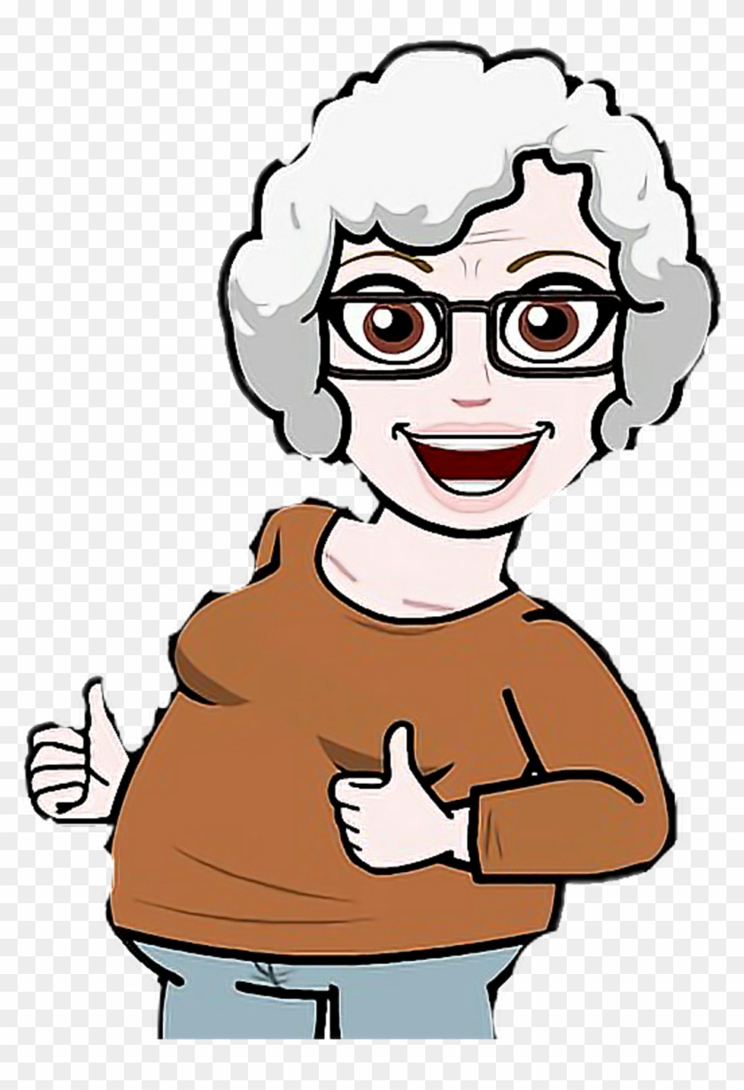 Grandma Sticker - Cartoon Clipart #108612