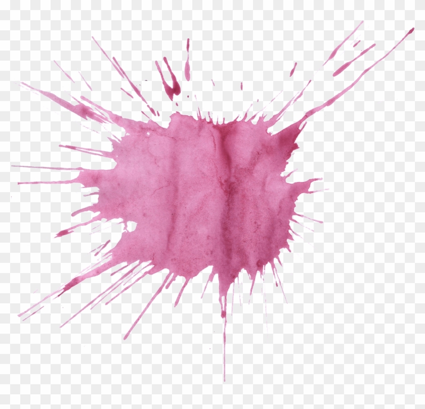 20 Purple Watercolor Splatter Png Transparent - Paint On Water Png Transparent Clipart #108706