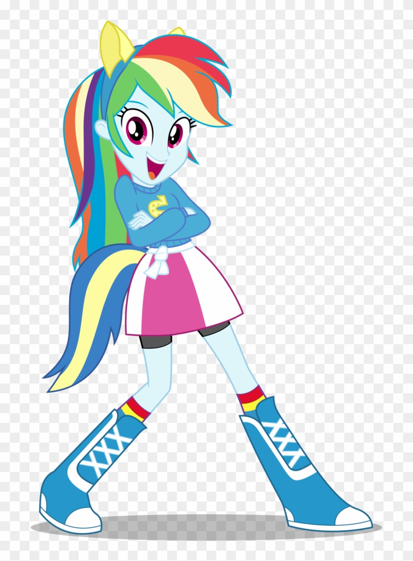 We Started By Finding A Blue Long Sleeve Shirt At The - My Little Pony Rainbow Dash Girl Clipart #108905