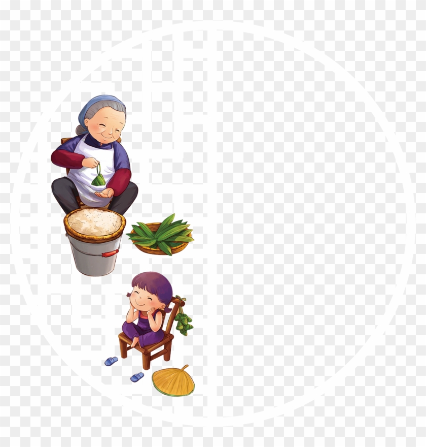 Hand Painted Cartoon Bag Dice Decoration Vector - Zongzi Clipart #108908