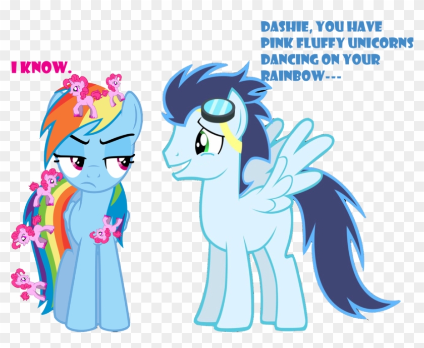 Free Png Download Mlp Rainbow Dash Unrn Png Images - Adorable Pink Fluffy Unicorns Dancing On Rainbows Clipart #108931