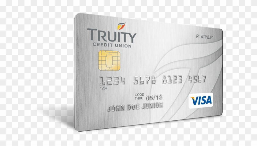Truity Credit Union's Platinum Rewards Card - Credit Card Angled Clipart #108978