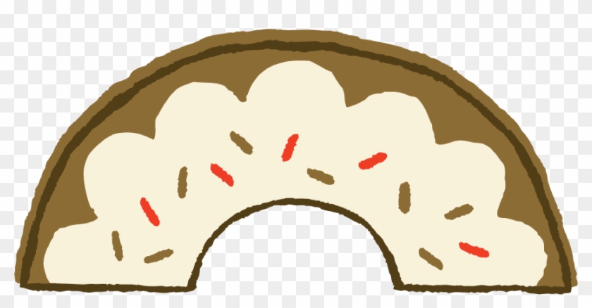 First, Choose A Donut, Then Pick As Many Fillings And - Half Of A Donut Clipart
