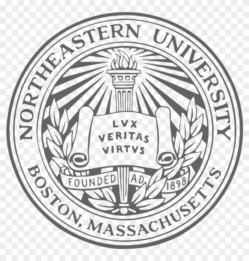 1000px Northeastern Seal - Northeastern University Boston Logo Clipart