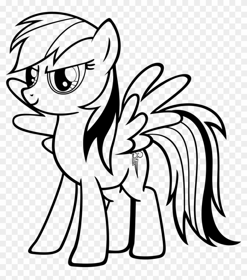 My Little Pony Rainbow Dash Coloring Pages - My Little Pony Para Colorear Rainbow Dash Clipart #109090