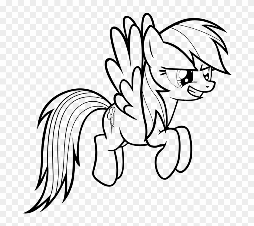 Clipart Info - My Little Pony Coloring Rainbow Dash - Png Download