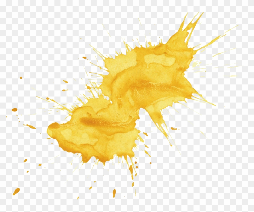 Clip Art Yellow Watercolor Transparent - Yellow Water Color Png