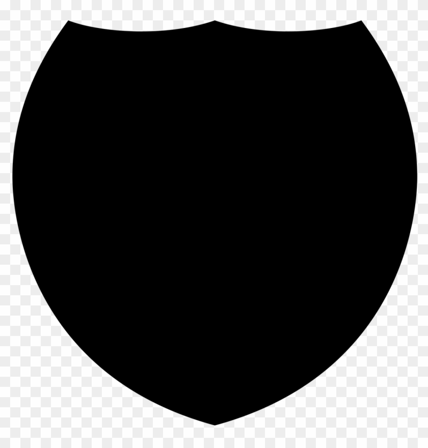 Sheild Heart Crown Clipart - Shield Silhouette - Png Download #109230