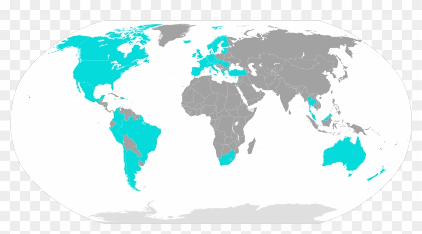 Availability Of Tidal In The World - Countries In The World That Drive Clipart #109325