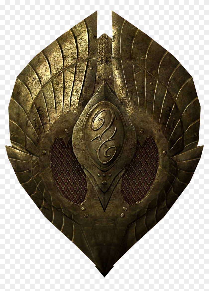 Shield Armor Png - Elven Shield Skyrim Clipart #109581
