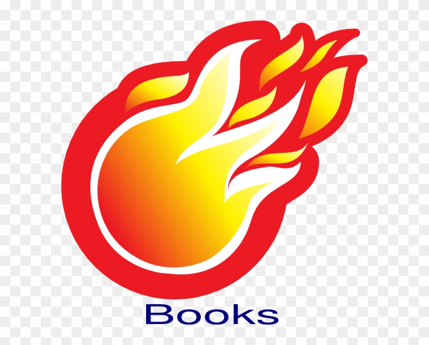 Fire Ball Books Clip Art At Clker - Png Download #1000119