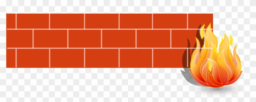 Firewall Fire Brick Wall Network - Firewall Clipart - Png Download