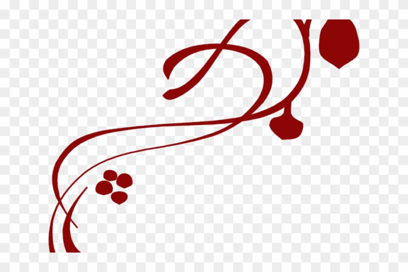Swirls Clipart Maroon - Vines Clip Art - Png Download