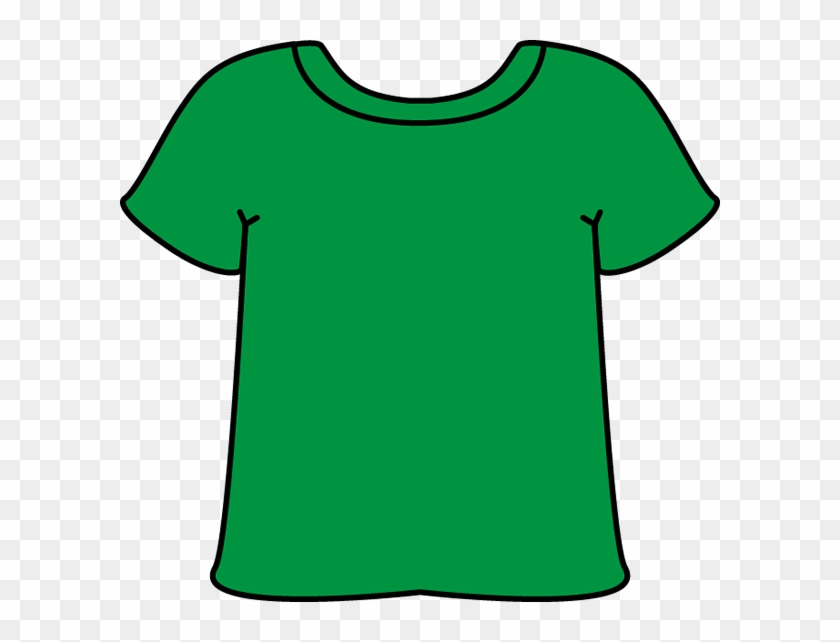 Green Tshirt Clip Art - Short Sleeve Shirt Cartoon - Png Download