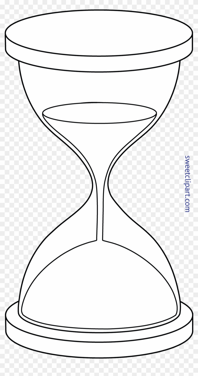 Image Black And White Library Lineart Clip Art Sweet - Sand Clock Png White Transparent Png #1000452