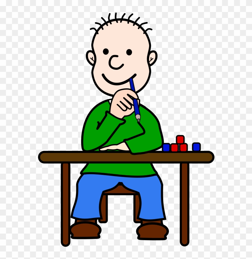Boy Thinking Clipart - Student Thinking Clipart Png Transparent Png #1000582
