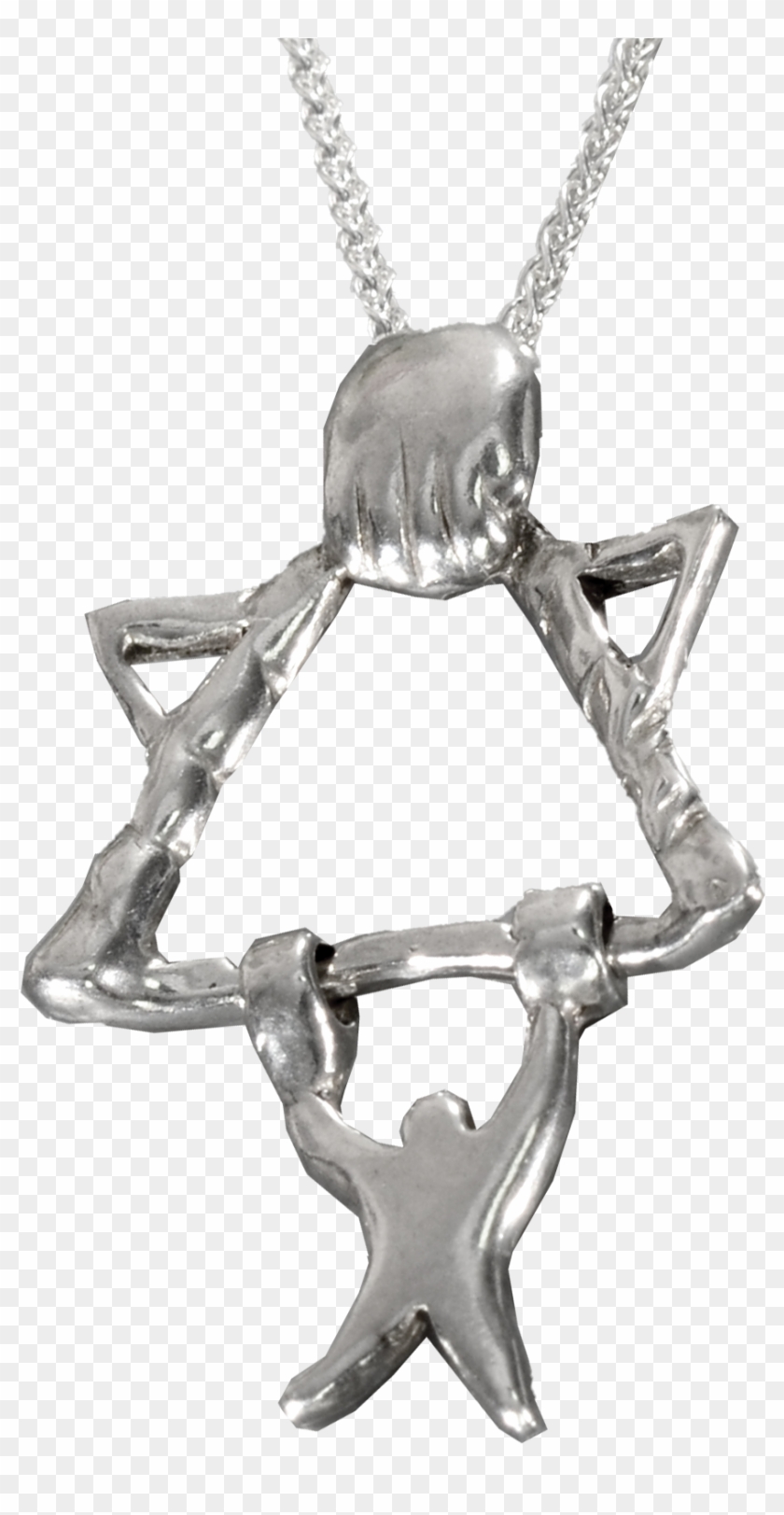 'hold On Tight' Sterling Silver Star Of David - Locket Clipart