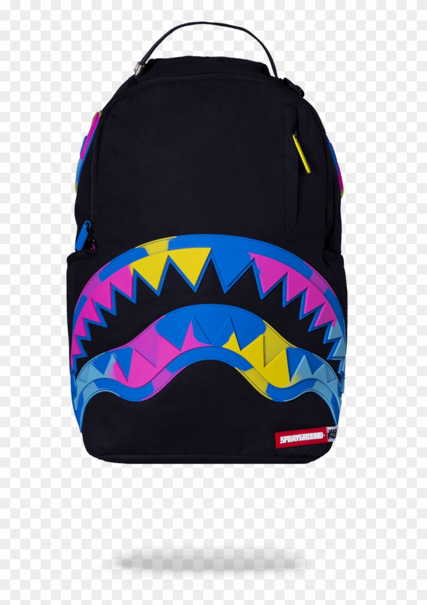 Sprayground Jake Paul Rainbros Shark Backpack Black - Sprayground Jake Paul Backpack Clipart #1001258