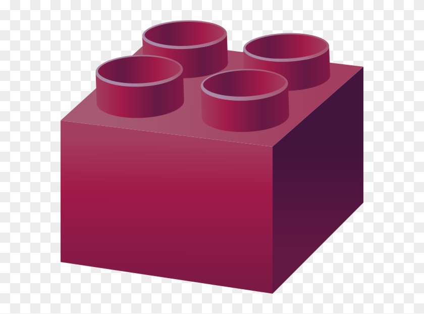 Lego Brick Purple - Purple Lego Brick Png Clipart #1001423