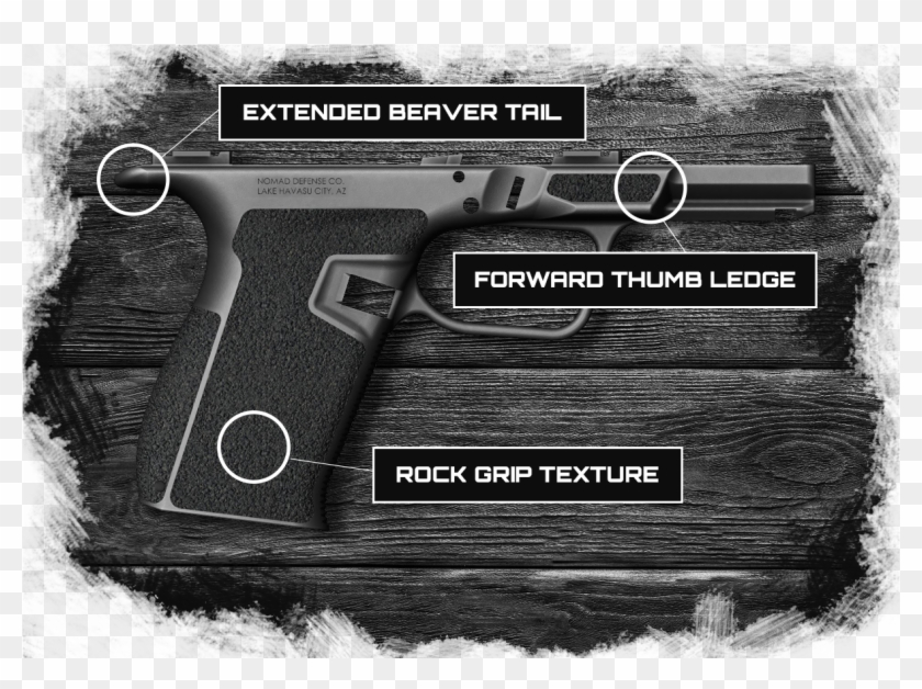 Nomad 9 Glock Frame 2 - Firearm Clipart #1002295