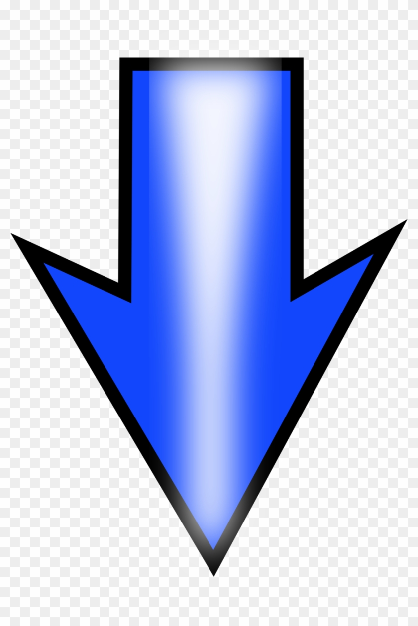 Illustration Of A Blue Arrow - Arrow Clipart Down - Png Download