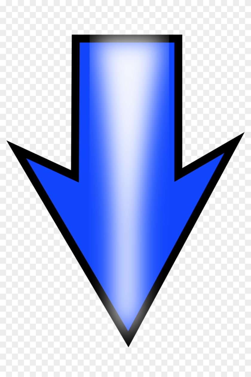 Illustration Of A Blue Arrow - Arrow Clipart Down - Png Download #1002852