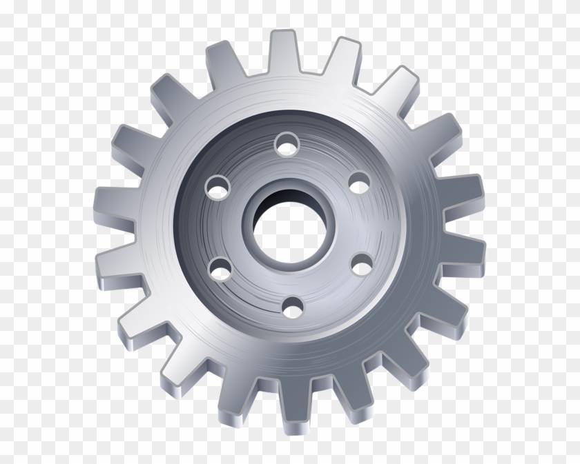 Silver Gear Transparent Png - Gear Silver Png Clipart