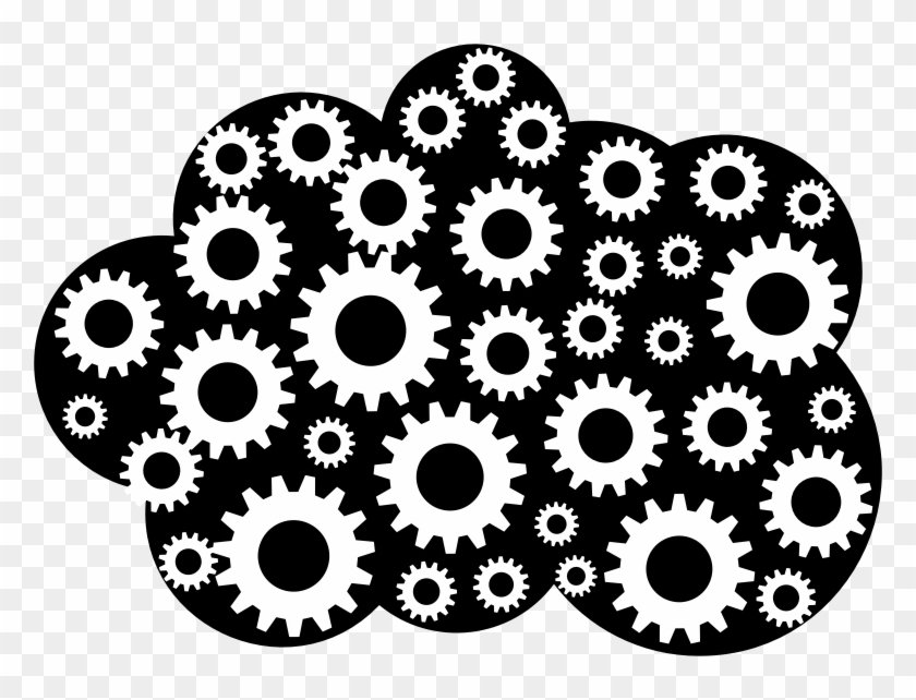 Medium Image - Cloud Gears Svg Clipart