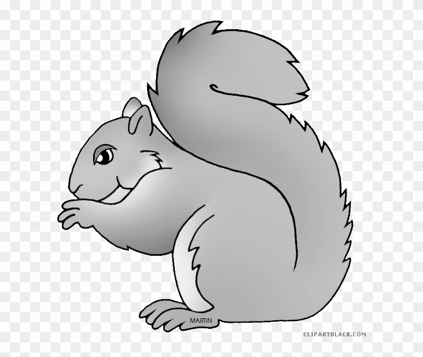 Vector Transparent Clipartblack Com Animal Free Black - Eastern Gray Squirrel Cartoon - Png Download #1004446