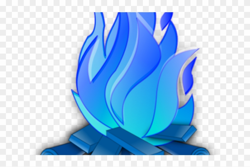 Blue Clipart Fire - Png Download #1004589