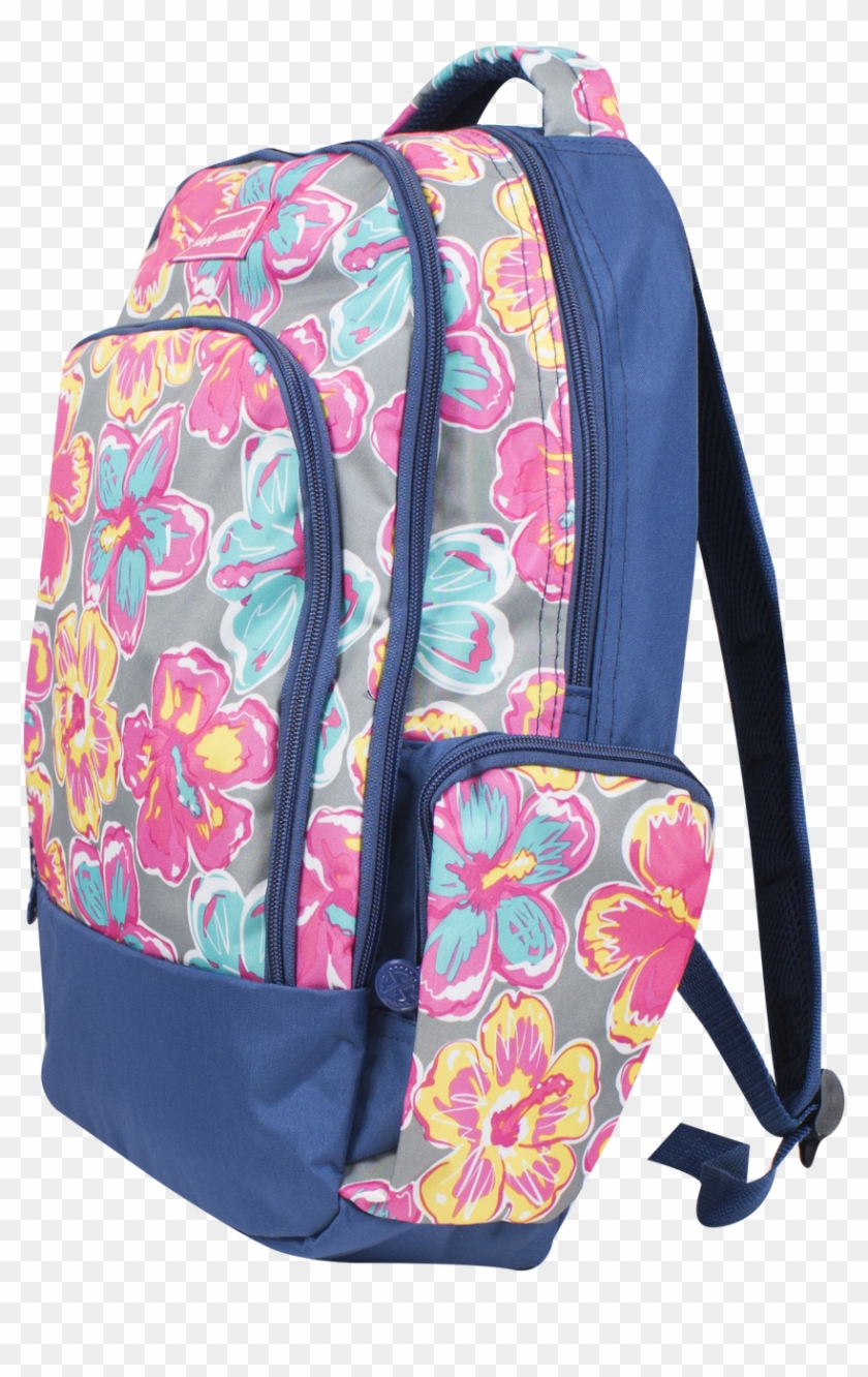 Floral-backpack - Simply Southern Backpack Png Clipart #1005161