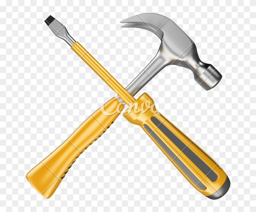 800 X 800 5 - Chave De Fenda E Martelo Clipart