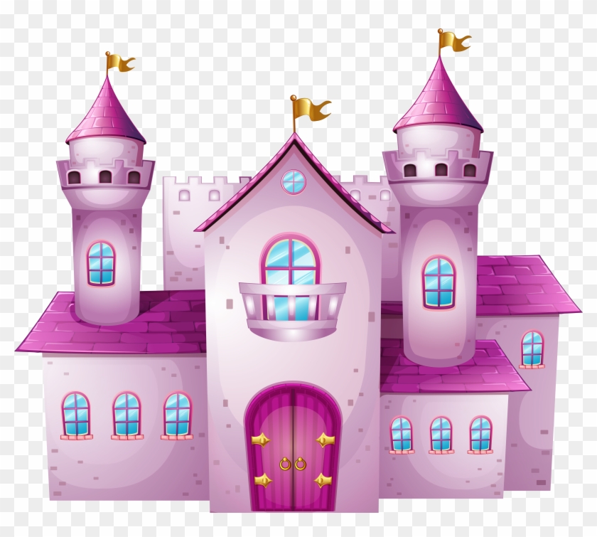 Disney Castle Silhouette, Castle Clipart, Pink Castle, - Pink Castle Clipart - Png Download