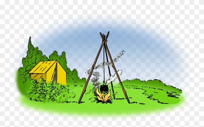 Camping Food Campfire Computer Icons Drawing - Berkemah Pramuka Kartun Clipart
