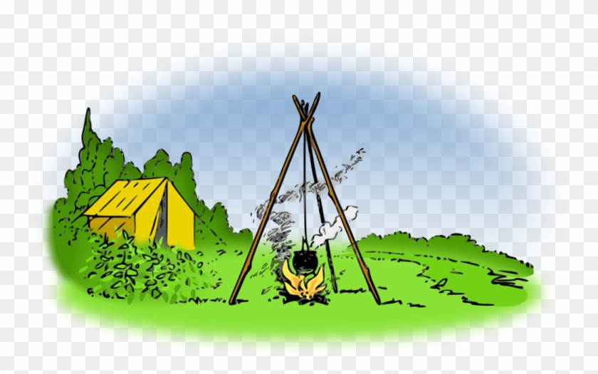 Camping Food Campfire Computer Icons Drawing - Berkemah Pramuka Kartun Clipart #1005561