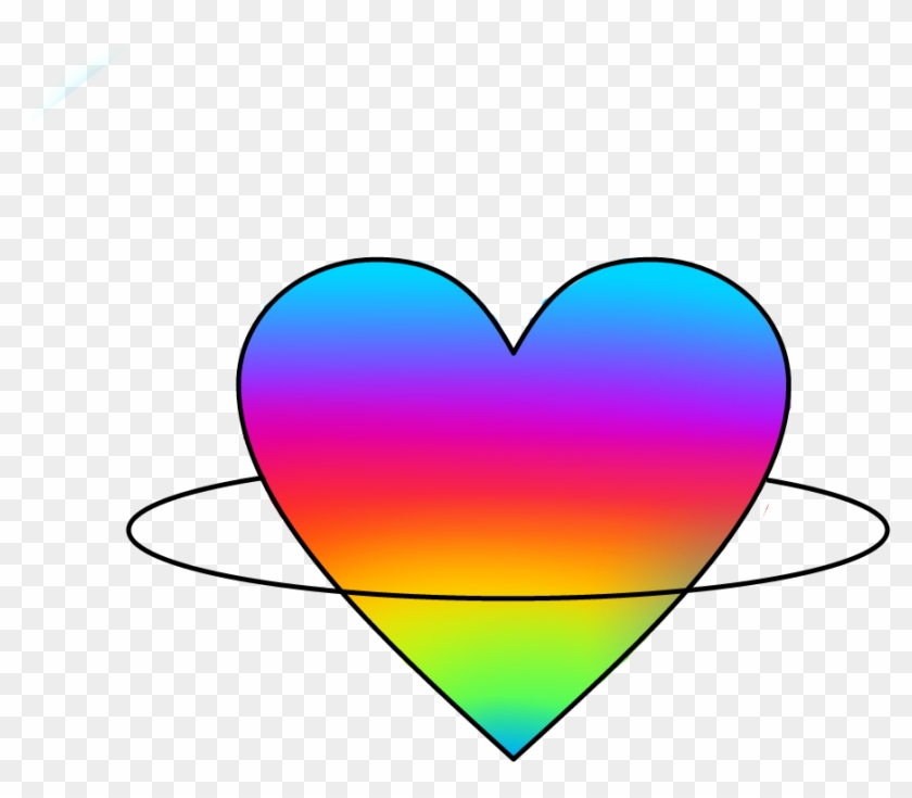 Free Download Heart Rainbow Planet Sticker By Sof A - Heart Clipart #1006534