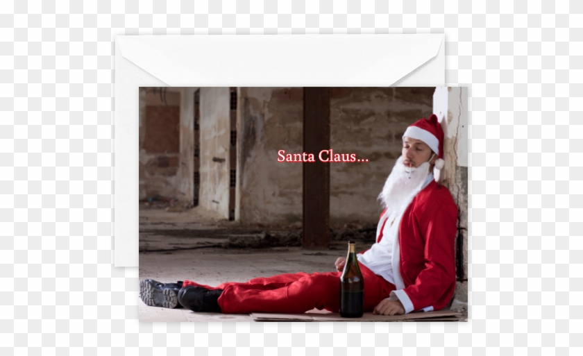 Santa Claus - Papai Noel No Chão De Bebado Clipart #1006640