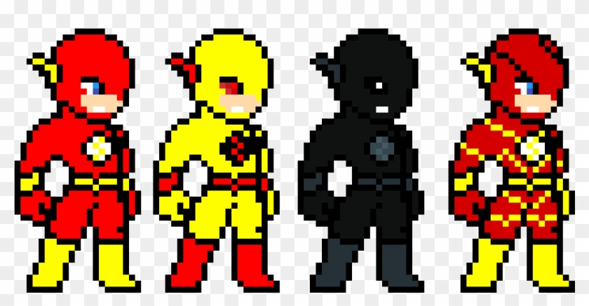 The Flash, Reverse Flash, Zoom, And The Flash - Cartoon Clipart