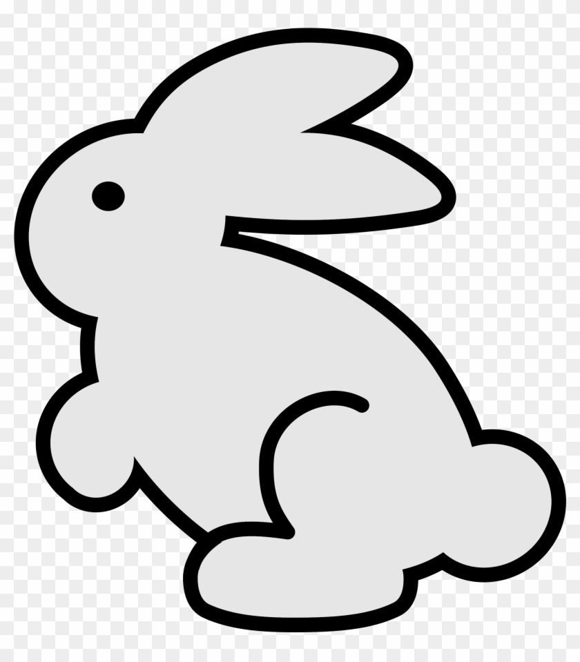 Easter Bunny Rabbit Download Black And White Free Commercial - Bunny Clip Art - Png Download