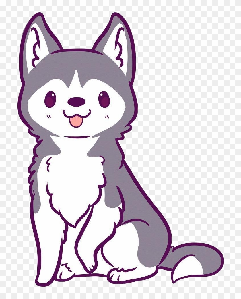 Husky Clipart Kawaii - Kawaii Husky Drawing - Png Download #1007937