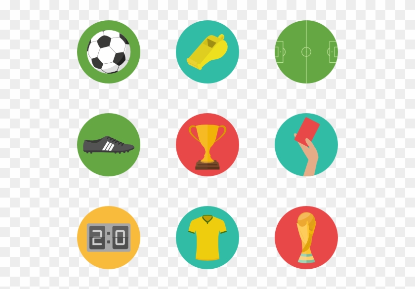 Soccer - Soccer Icon Flat Png Clipart #1008580