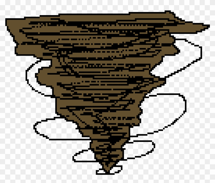 Drawn Tornado Pixel - Tornado Pixel Art Clipart