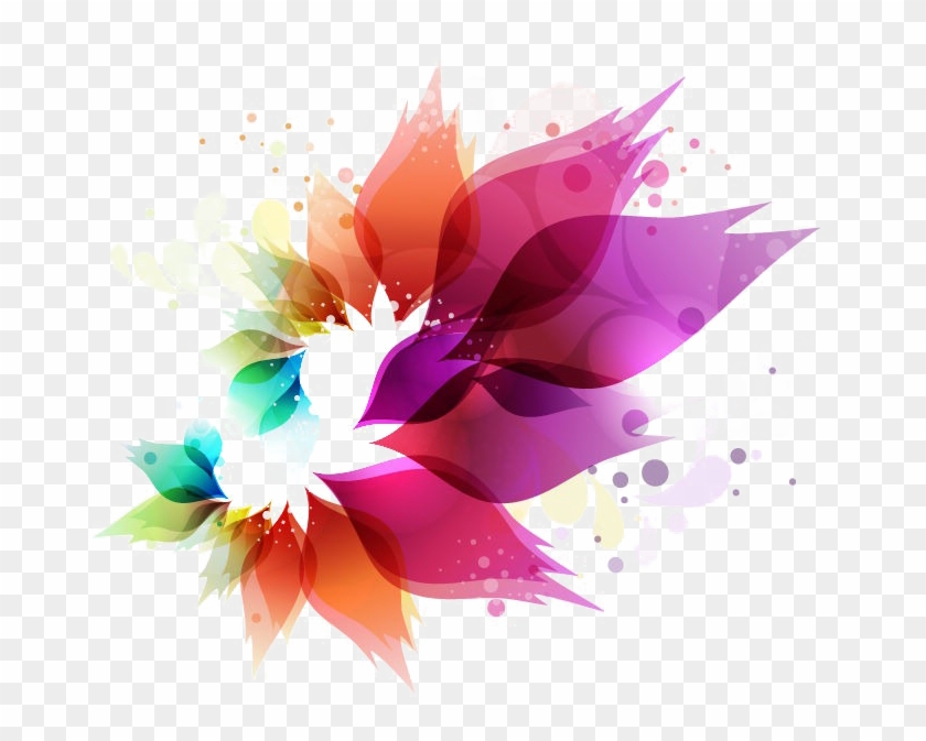 Abstract Colors Png Clipart - Abstract Colorful Design Vector Background Art Transparent Png #1009575
