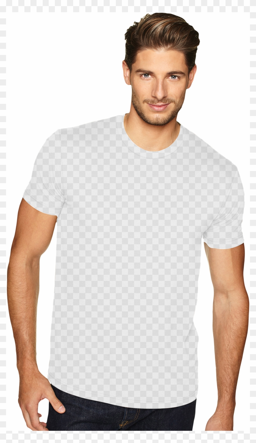 Male Model Png - Blue Next Level Shirt Clipart