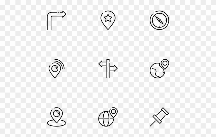 Map Navigation - Circle Clipart