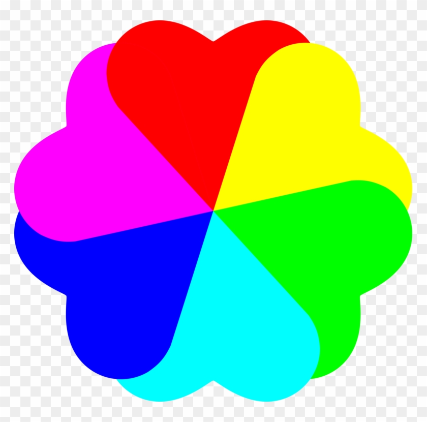 Coloring Book Computer Icons Rainbow Heart - Clipart Picture Of Colours - Png Download #1010598