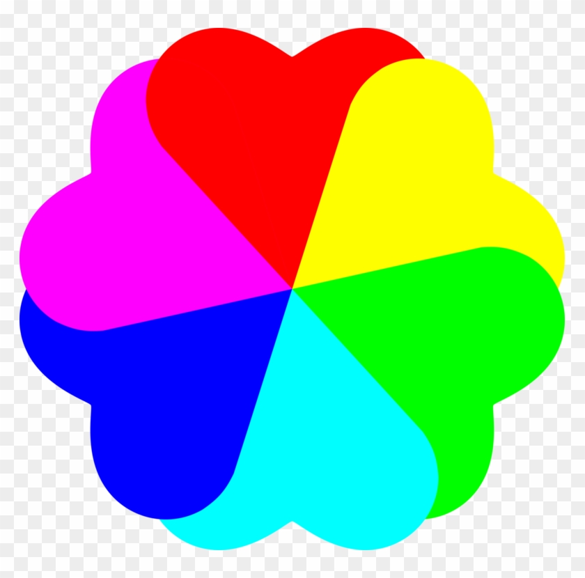 Coloring Book Computer Icons Rainbow Heart - Clipart Picture Of Colours - Png Download